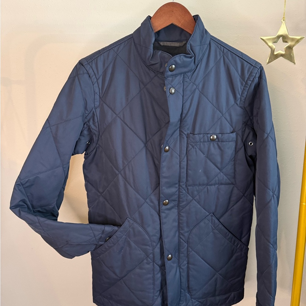 J.Crew Navy Quilted Jacket XS Men’s Lightweight Field Jacket Snap Front